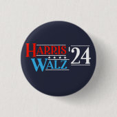 Harris Walz 2024 für Präsident Button (Vorderseite)