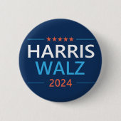 Harris Walz 2024 für Präsident Button (Vorderseite)