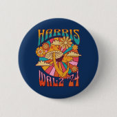 Harris Walz 2024 für Präsident Button (Vorderseite)