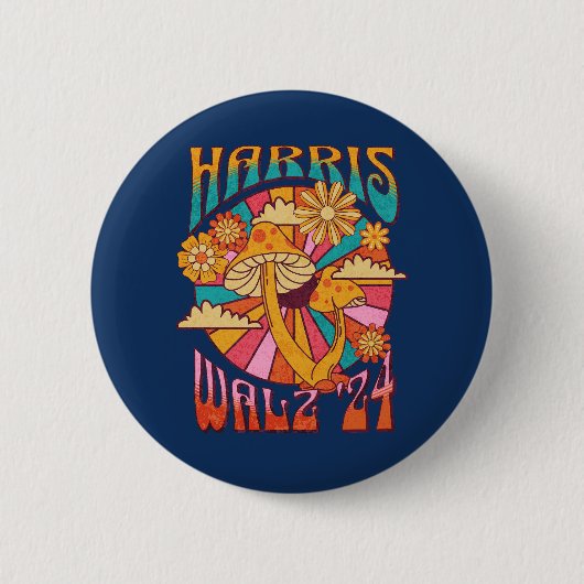 Harris Walz 2024 für Präsident Button (Vorderseite)