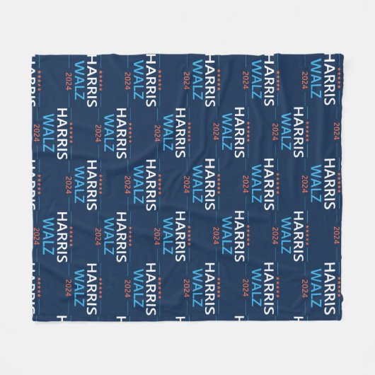 Harris Walz 2024 für Präsident Fleecedecke (Vorderseite (Horizontal))