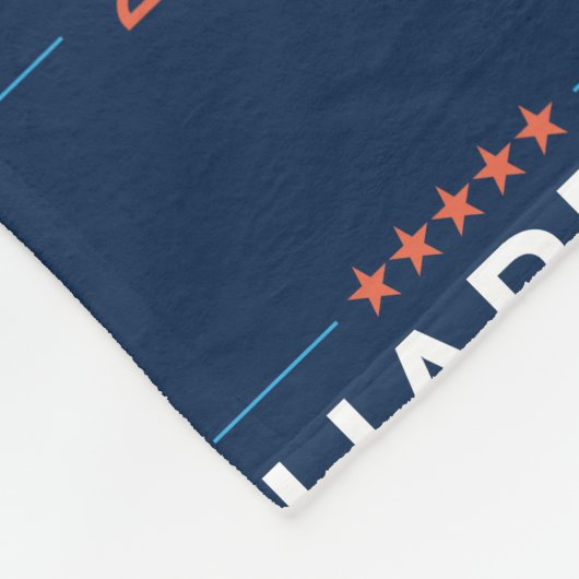 Harris Walz 2024 für Präsident Fleecedecke (Ecke)