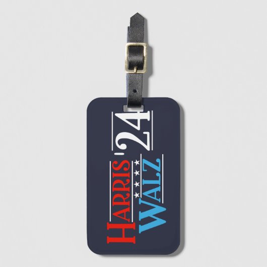 Harris Walz 2024 für Präsident Gepäckanhänger (Vorderseite Vertikal)