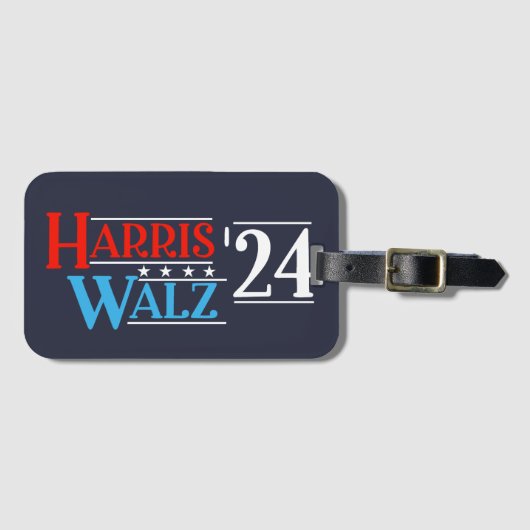 Harris Walz 2024 für Präsident Gepäckanhänger (Vorderseite (Horizontal))