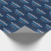 Harris Walz 2024 für Präsident Geschenkpapier (Ecke)