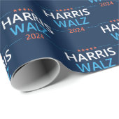 Harris Walz 2024 für Präsident Geschenkpapier (Rolleneckpunkt)