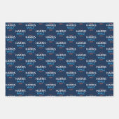 Harris Walz 2024 für Präsident Geschenkpapier Set (Vorderseite)