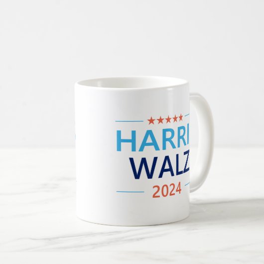 Harris Walz 2024 für Präsident Kaffeetasse (VorderseiteRechts)