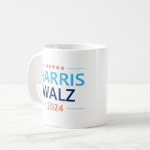 Harris Walz 2024 für Präsident Kaffeetasse (Vorderseite Links)