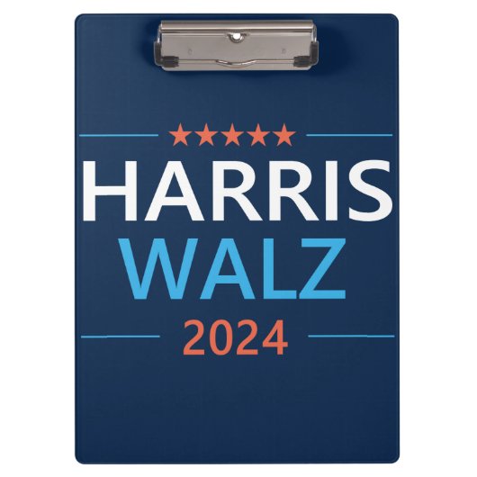 Harris Walz 2024 für Präsident Klemmbrett (Vorderseite)