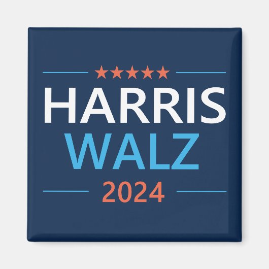 Harris Walz 2024 für Präsident Magnet (Vorne)