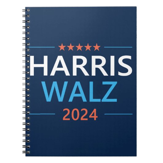 Harris Walz 2024 für Präsident Notizblock (Vorderseite)