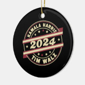 Harris Walz 2024 für Präsident Patriotic Kamala Keramik Ornament (Links)