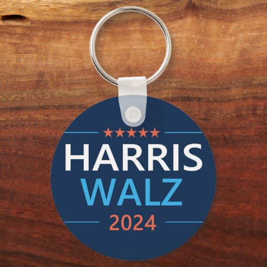Harris Walz 2024 für Präsident Schlüsselanhänger (Rückseite)