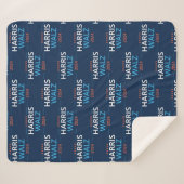 Harris Walz 2024 für Präsident Sherpadecke (Vorderseite (Horizontal))