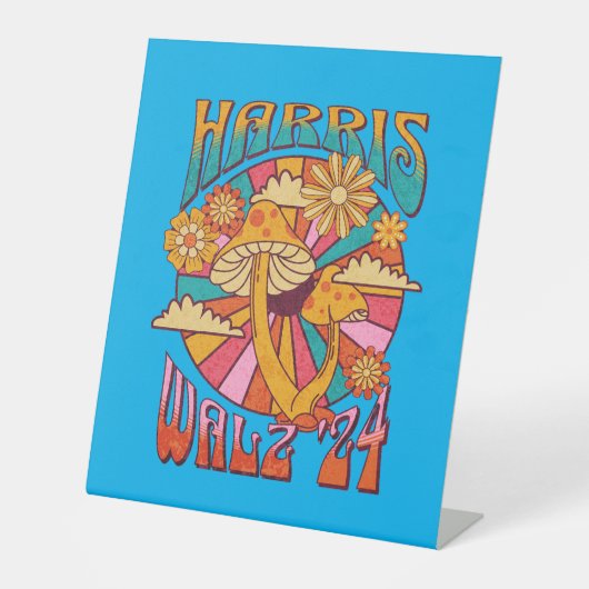 Harris Walz 2024 für Präsident Sockelschild (Vorderseite)