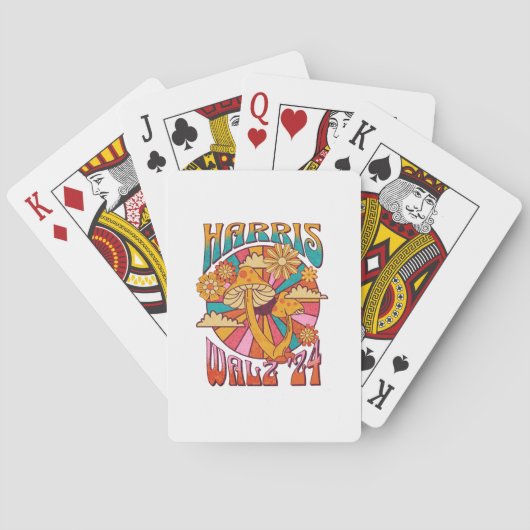 Harris Walz 2024 für Präsident Spielkarten (Rückseite)