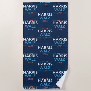Harris Walz 2024 für Präsident Strandtuch