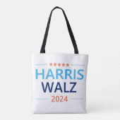 Harris Walz 2024 für Präsident Tasche (Rückseite)