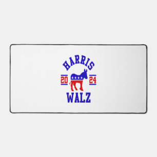 Harris Walz 2024 für Präsidentin Patriotische Demo Schreibtischunterlage