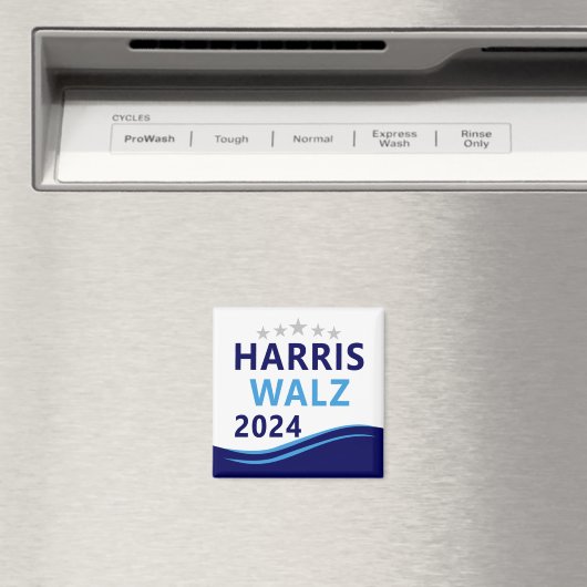 Harris Walz 2024 für President Blue Wave Magnet (In Situ (Geschirrspüler))