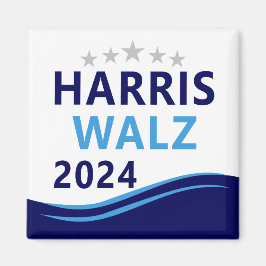 Harris Walz 2024 für President Blue Wave Magnet