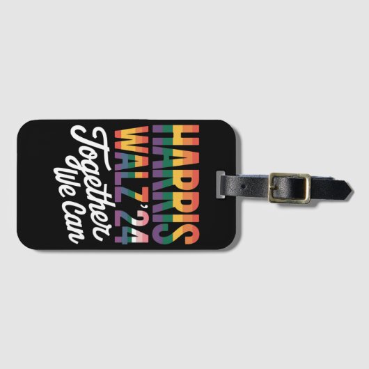 Harris Walz 2024 gemeinsam können wir LGBTQIA wähl Gepäckanhänger (Vorderseite (Horizontal))