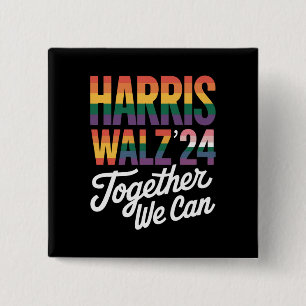 Harris Walz 2024 Gemeinsam Können Wir Wahl LGBTQIA Button