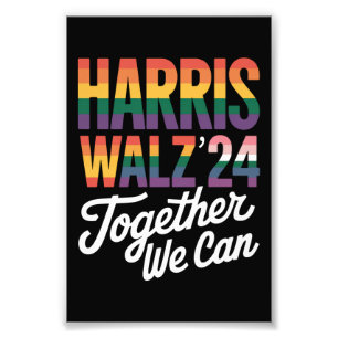 Harris Walz 2024 Gemeinsam Können Wir Wahl LGBTQIA Fotodruck