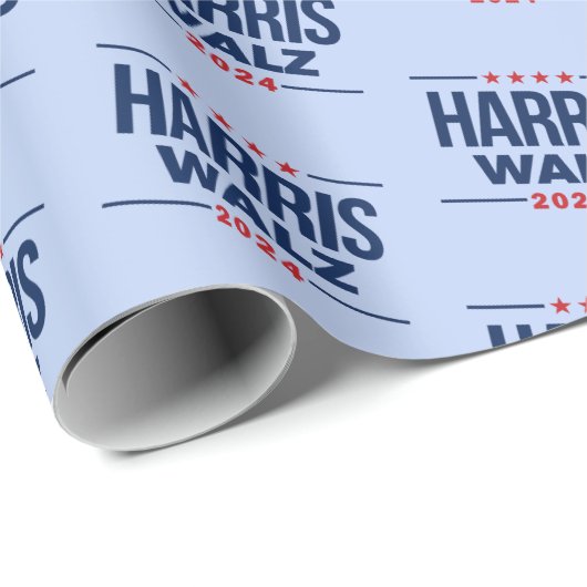Harris Walz 2024 Geschenkpapier (Rolleneckpunkt)