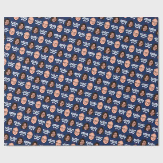 Harris Walz 2024 Geschenkpapier (Flach)