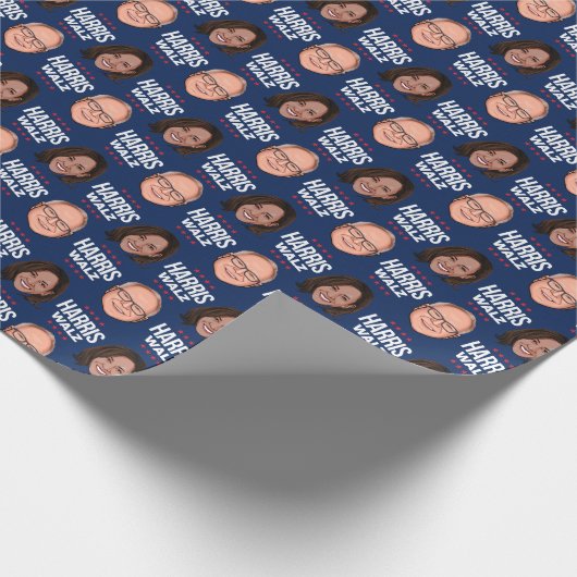 Harris Walz 2024 Geschenkpapier (Ecke)