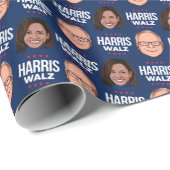 Harris Walz 2024 Geschenkpapier (Rolleneckpunkt)