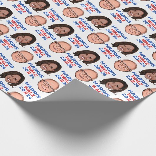 Harris Walz 2024 Geschenkpapier (Ecke)