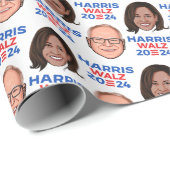 Harris Walz 2024 Geschenkpapier (Rolleneckpunkt)