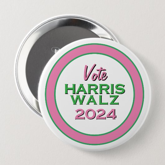 HARRIS WALZ 2024 Große Kampagne Button (Vorne & Hinten)