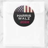HARRIS WALZ 2024 Große Kampagne Runder Aufkleber (Tasche)