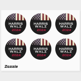 HARRIS WALZ 2024 Große Kampagne Runder Aufkleber