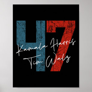 Harris Walz 2024 Harris Waltz Präsident Demokraten Poster