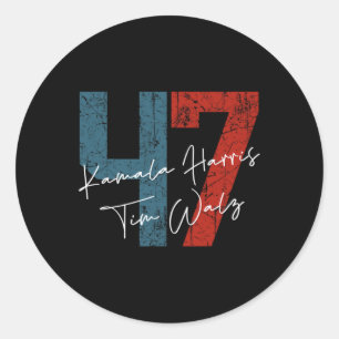 Harris Walz 2024 Harris Waltz Präsident Demokraten Runder Aufkleber