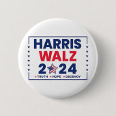 Harris Walz 2024 | Harris Walz Button (Vorderseite)