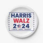 Harris Walz 2024 | Harris Walz Pappteller (Vorderseite)
