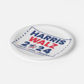 Harris Walz 2024 | Harris Walz Pappteller (Schrägansicht)