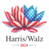 Harris Walz 2024 — herausnehmbarer Vinyl Aufkleber (Vorderseite)