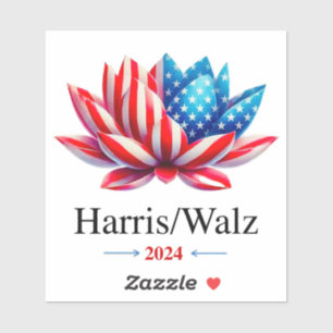 Harris Walz 2024 — herausnehmbarer Vinyl Aufkleber