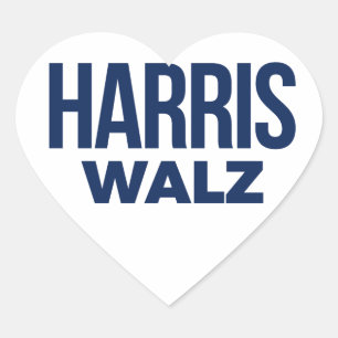 HARRIS WALZ 2024 Herz-Aufkleber