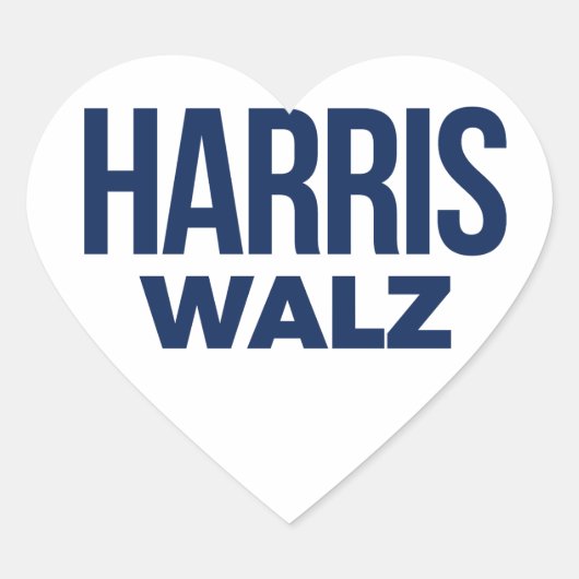 HARRIS WALZ 2024 Herz-Aufkleber (Vorderseite)