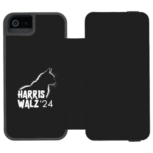 Harris Walz 2024 Incipio iPhone Geldbeutel-Hülle (Folio Geöffnet)