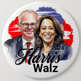 Harris Walz 2024: Jumbo-Sized Button