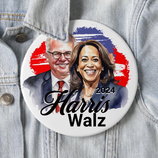 Harris Walz 2024: Jumbo-Sized Button (Beispiel)